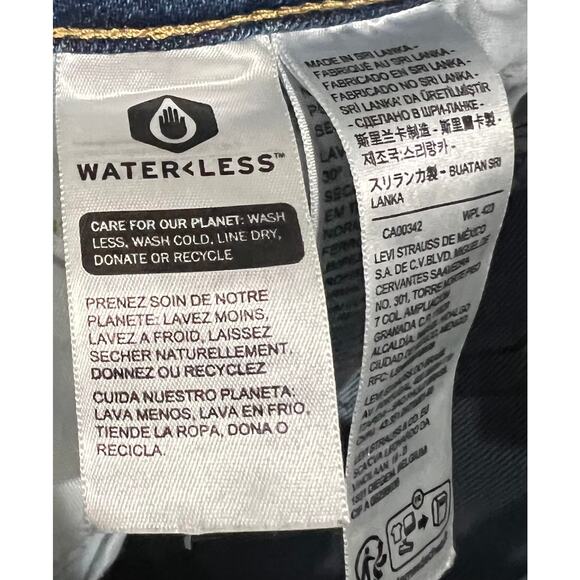 Levi's Ribcage Straight Ankle Jeans Womens Size 26 Blue Button Fly - Picture 6 of 7